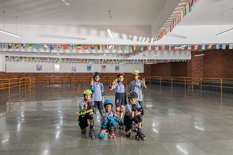 Skating training session for kids at BLS World School Greater Noida West